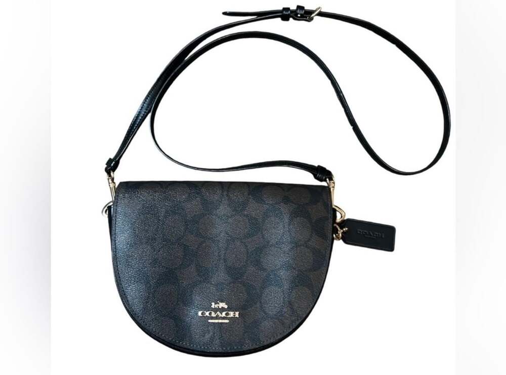Coach Ellen Crossbody In Signature Canvas Brown Black C1430